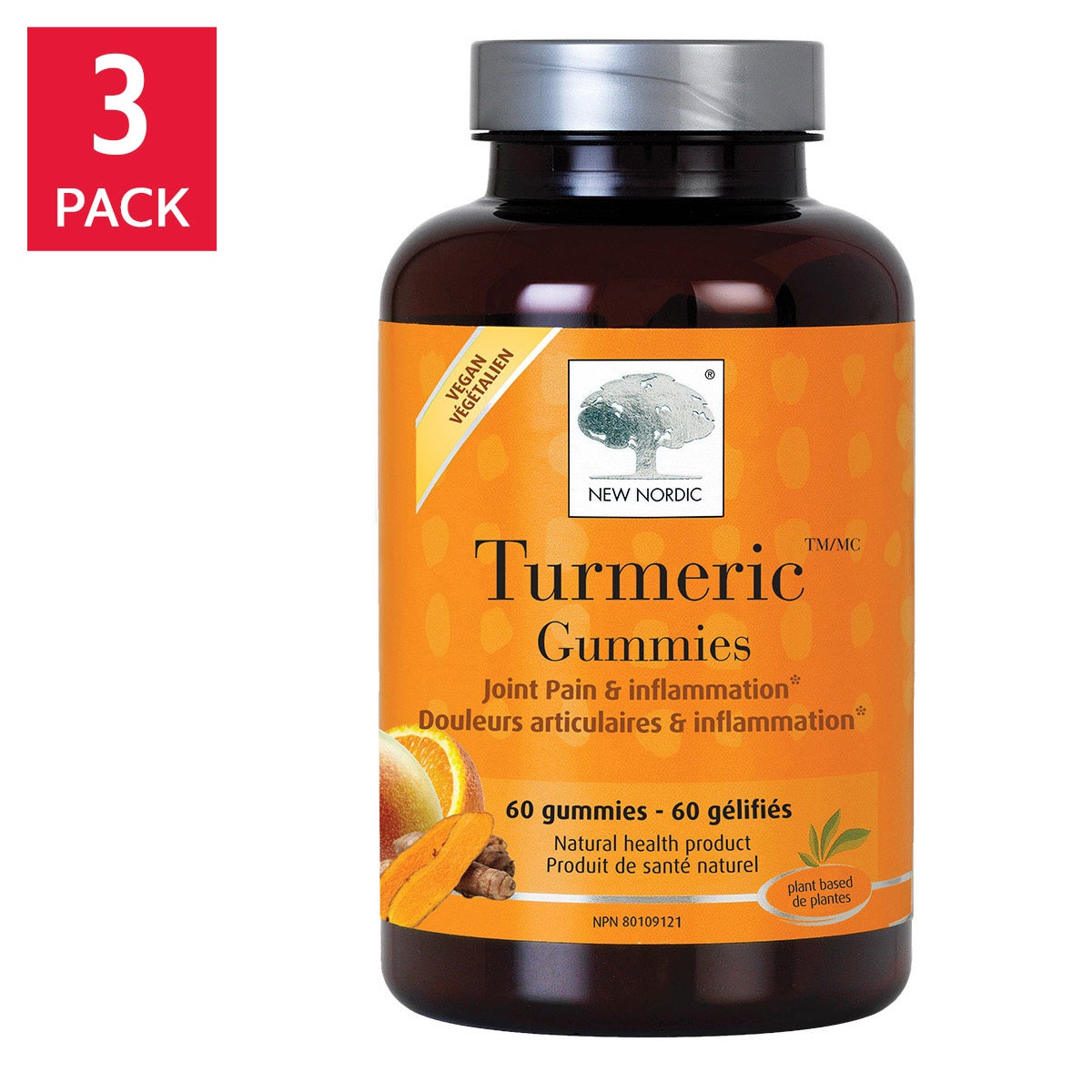 New Nordic Turmeric Gummies 3 x 60 Gummies