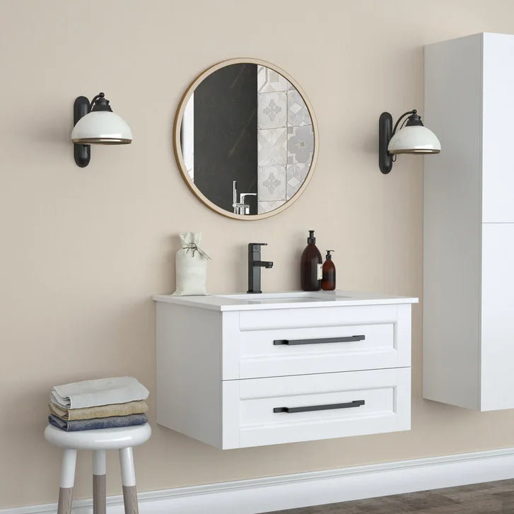 Appollo Stanley Modern Round Metal Framed Mirror