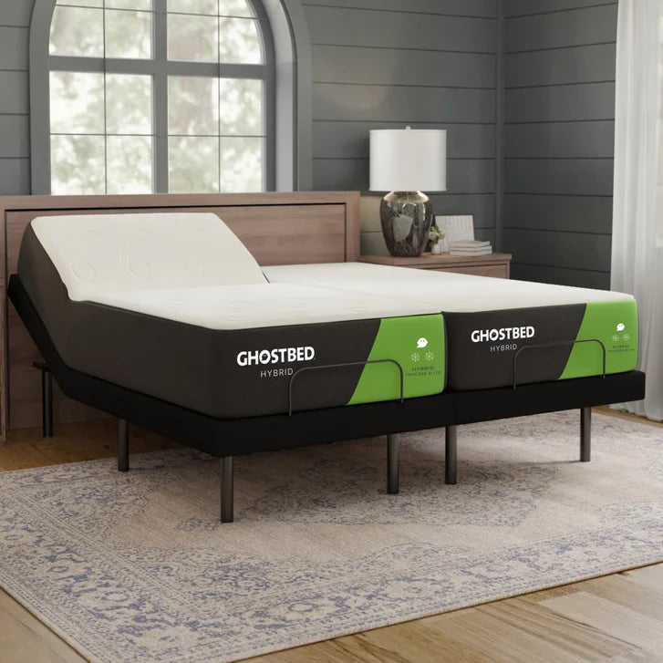 GhostBed Hybrid II 33 cm (13 in.) Gel Memory Foam Mattress with Adjustable Base