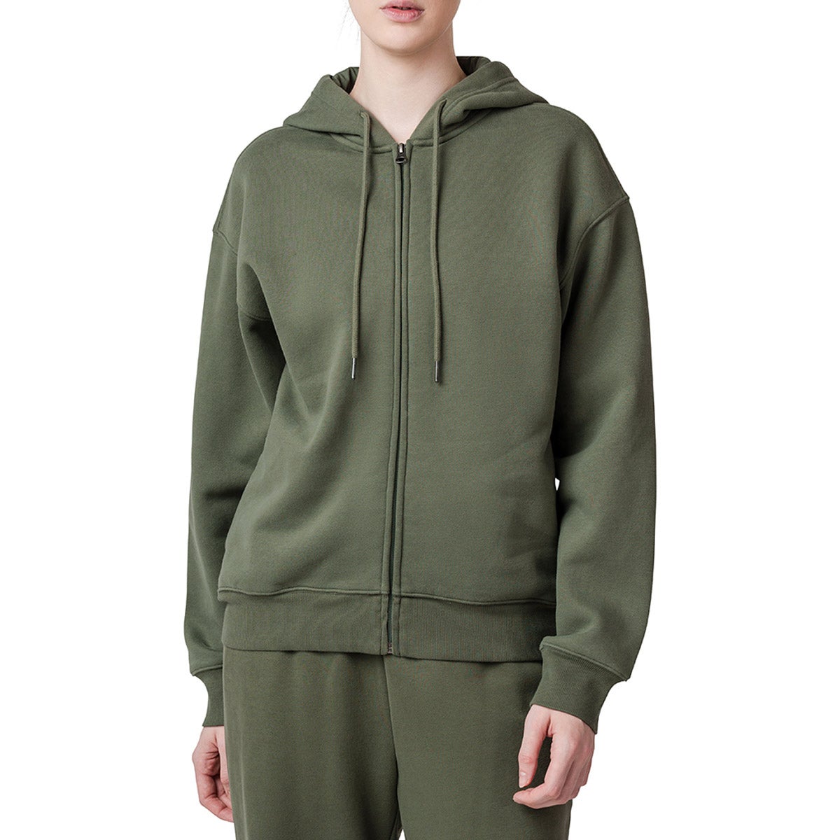 Tuff Athletics Women’s Oversized Fleece Hooded Full Zip