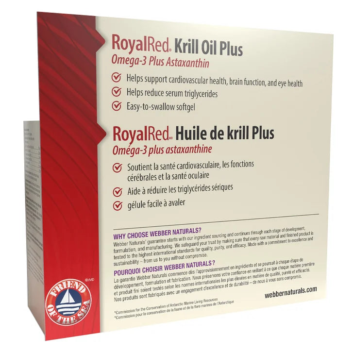 webber naturals 750 mg Royal Red Krill Oil Plus with Astaxanthin, 120-count