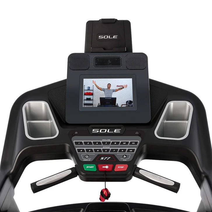 Sole S77 ENT 4.0 HP Non-Folding Light Commercial Treadmill with Touchscreen