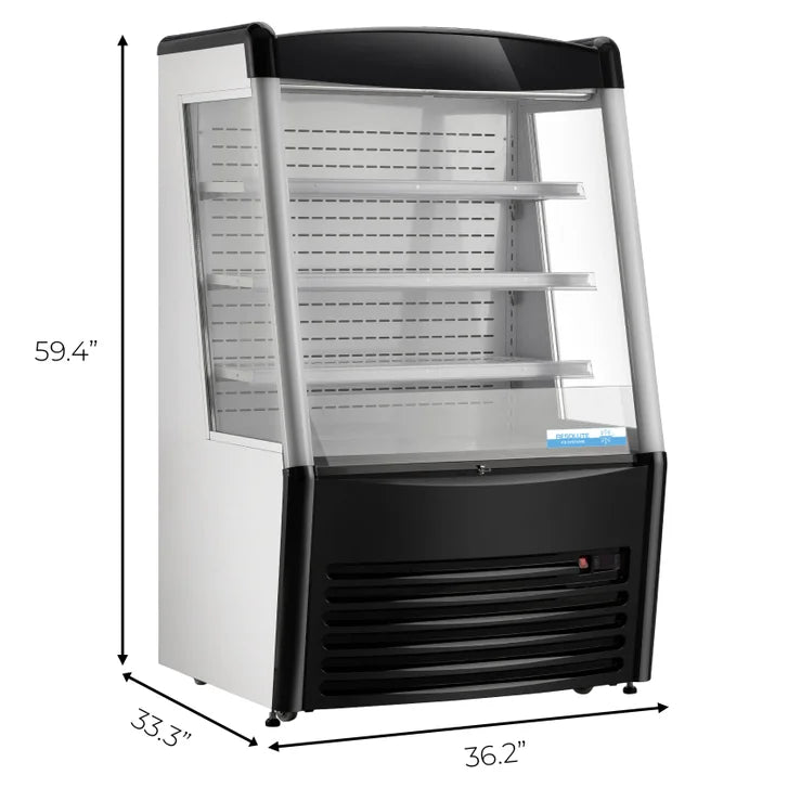Eurodib 36 in. 13.8 cu ft. Commercial Refrigerated Beverage Merchandiser with Retractable Front Curtain