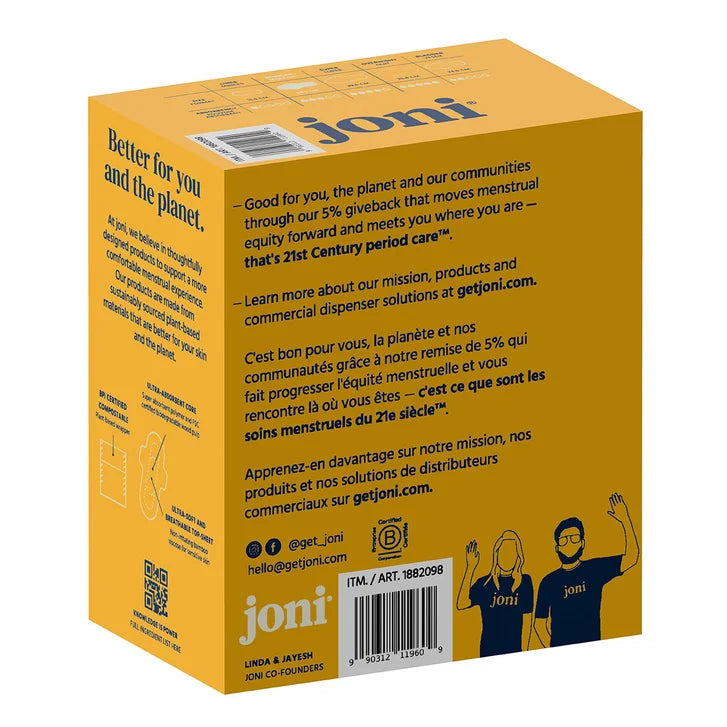 joni Bamboo Regular Pads with Wings, 100-count