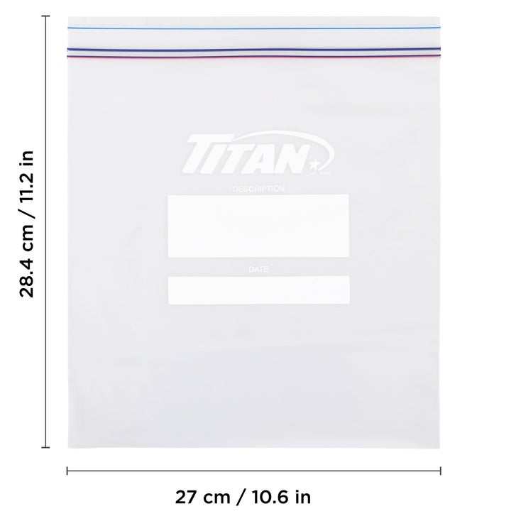 TITAN Large Food Storage Freezer Bags, 320-count