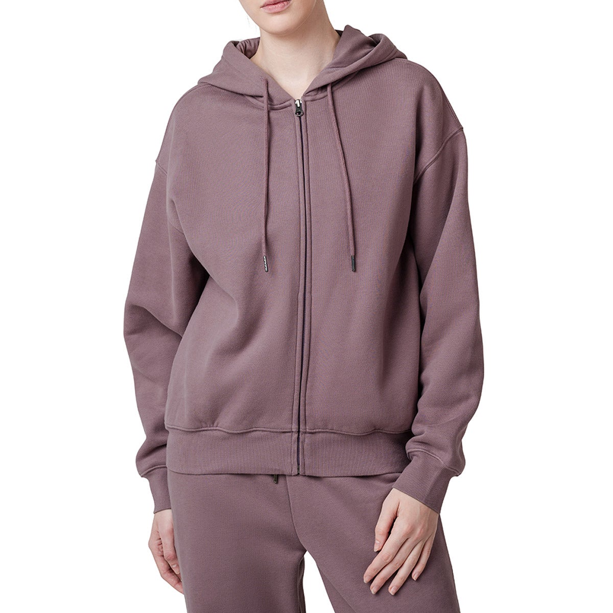 Tuff Athletics Women’s Oversized Fleece Hooded Full Zip