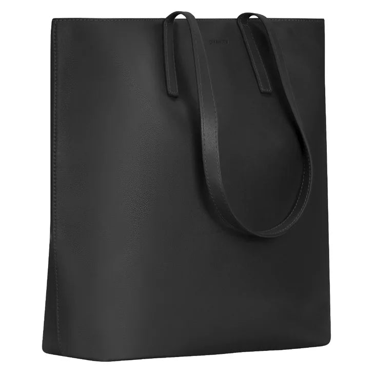 Champs Onyx Collection Leather Vertical Business Tote, 13 L