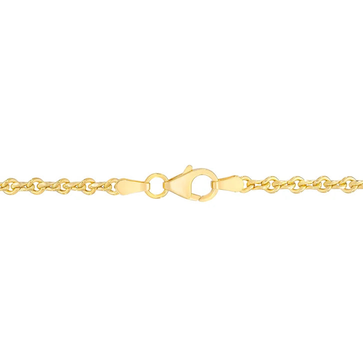 Twist Mixed Link Chain Necklace in Yellow Gold