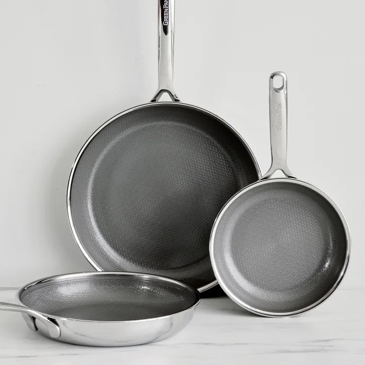 Greenpan Spectra Hybrid Ceramic Non-Stick Skillet Set, 3-pieces