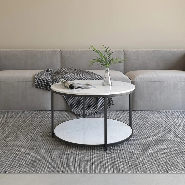 Appollo Florence 78.7 cm (31 in.) Round Table with Marble Top