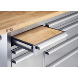 Trinity 72 in. Stainless-steel Rolling Workbench with Pegboard