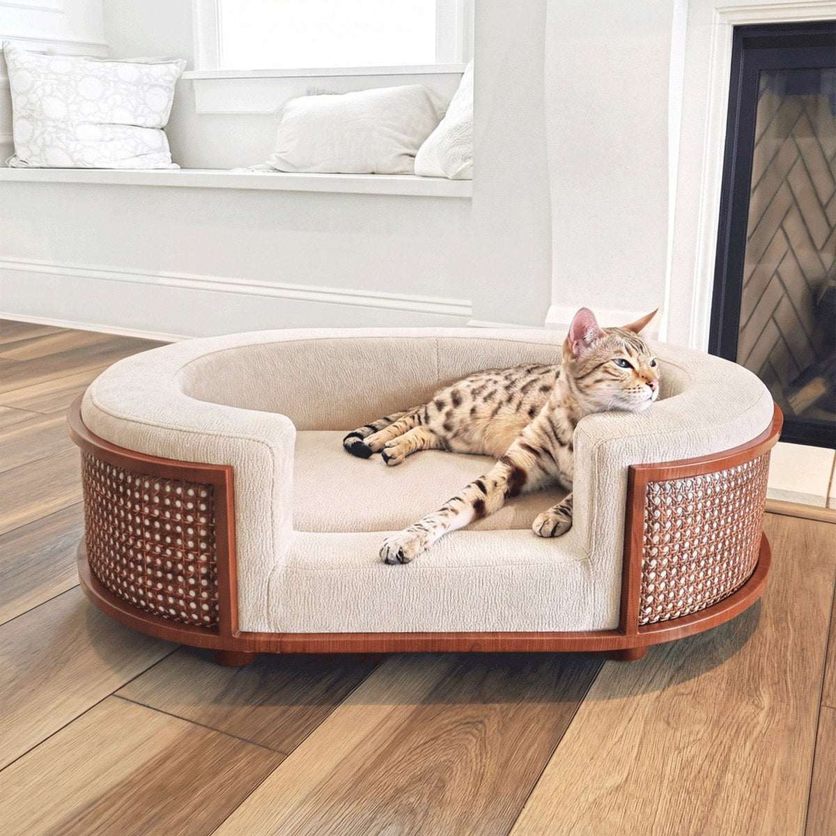 The Gracie Rattan Pet Bed