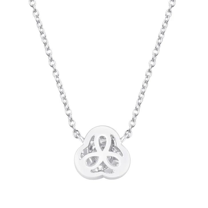 Round Brilliant Diamond Floral Necklace (0.25 ctw)
