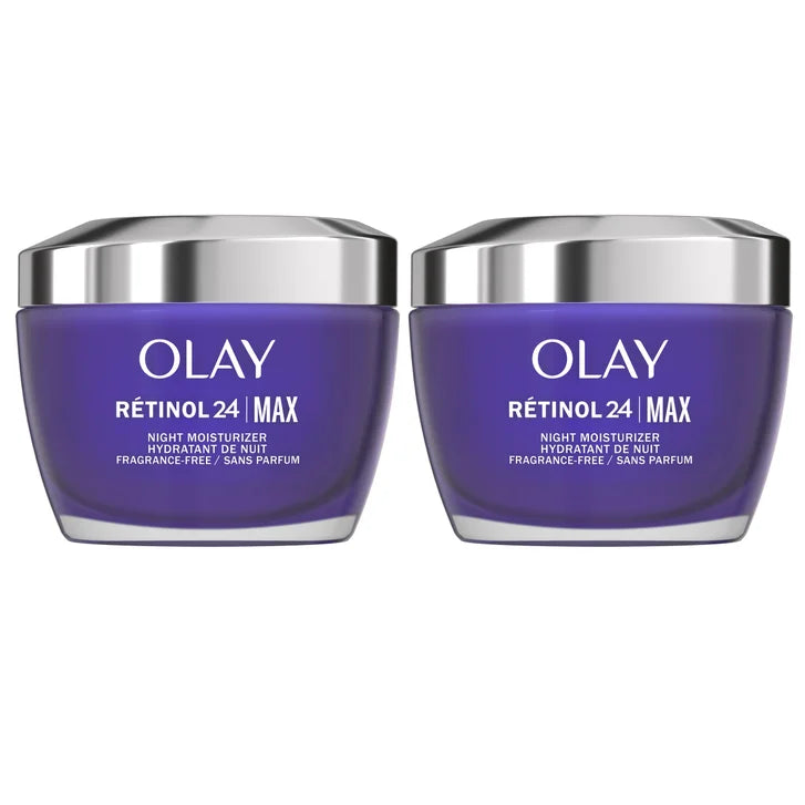 Olay Retinol24 MAX Night Moisturizer, 2 x 50 mL