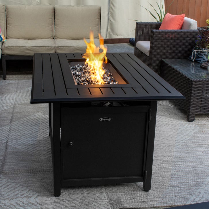 Gale Rectangular Aluminum Convertible LP/NG Fire Table