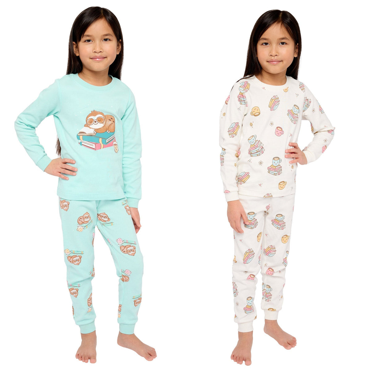 Pekkle Kids Organic Cotton 4-piece Pajama Set