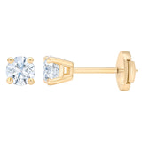 Round Brilliant Diamond Stud Earrings (0.70 ctw)