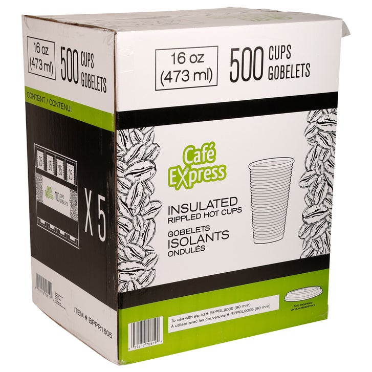Café Express 457 ml (16 oz.) Corrugated Disposable Cups 500-count