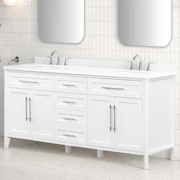 OVE Decors Renfrew Vanity with Quartz Top in White