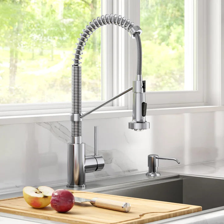 KRAUS Bolden 18-in Pull-down Faucet with Soap Dispenser