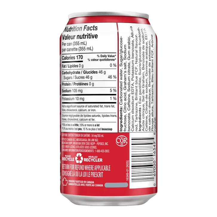Mountain Dew Variety Pack, 355 mL 32-pack