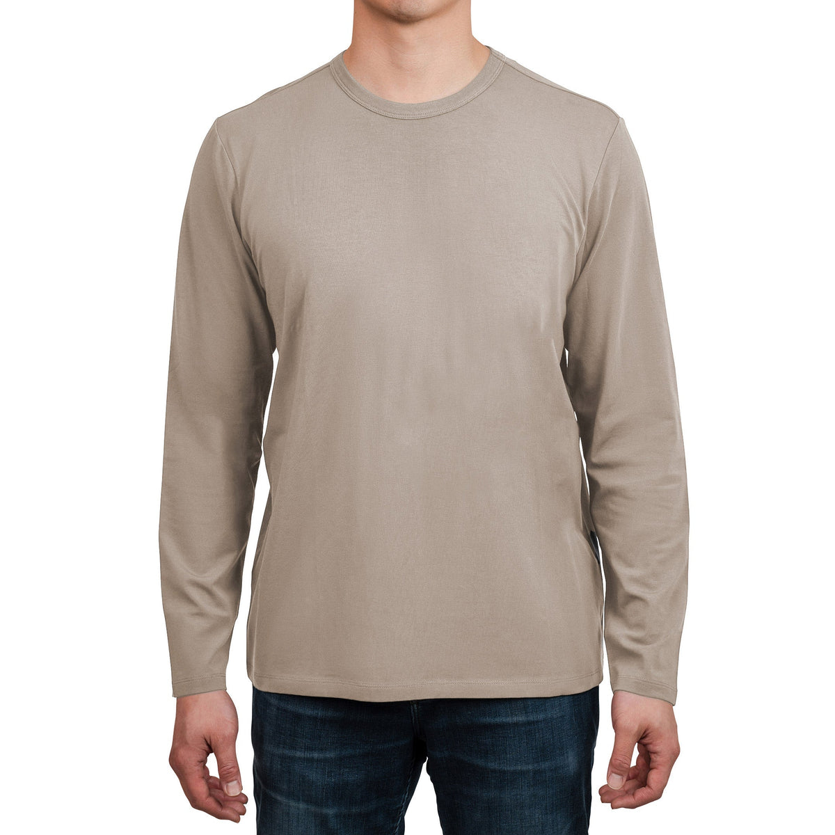 Rough Dress Men's Long Sleeve T-Shirt – Supima Cotton Crewneck