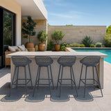 Patioflare Plus Collection Outdoor Barstools 4-pack