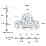 2.33 ctw Oval Cut, VVS2 Clarity, G Colour, Diamond Wedding Set