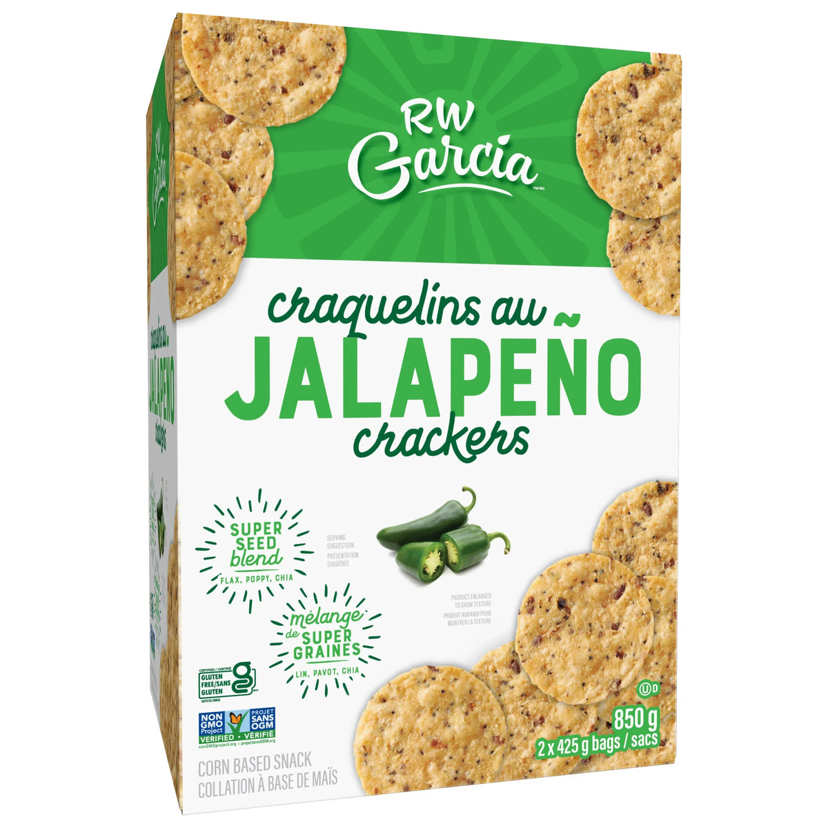RW Garcia Jalapeno Crackers, 850 g