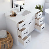 VanGo Willow Vanity in White with Quartz Countertop