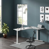 Motionwise L‑Shaped Height Adjustable Desk with 2 Lifting Columns