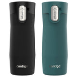 Contigo West Loop 473 mL (16 oz) Stainless Steel Travel Mug, 2-pack