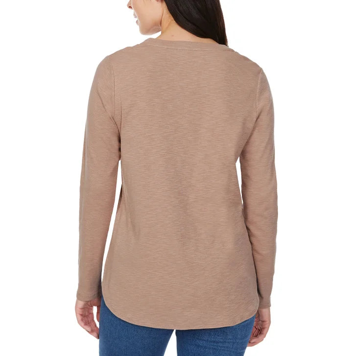 Kirkland Signature Women's Long Sleeve Slub Tee