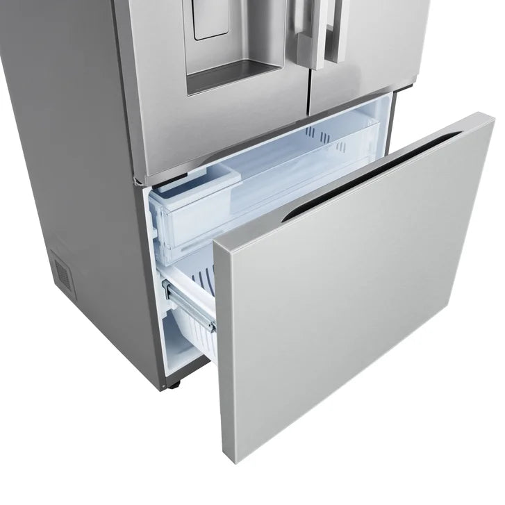 LG 36 in. 24 cu ft. Stainless Steel French Door Counter-Depth Refrigerator with Zero Clearance Hinges and Dual Ice Maker
