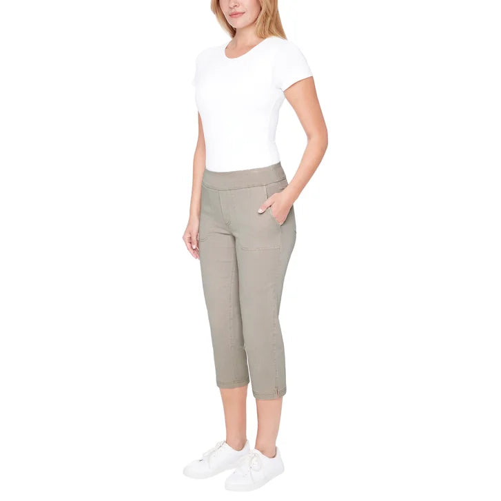 Up! Women’s Garment Wash Pull-on Capri