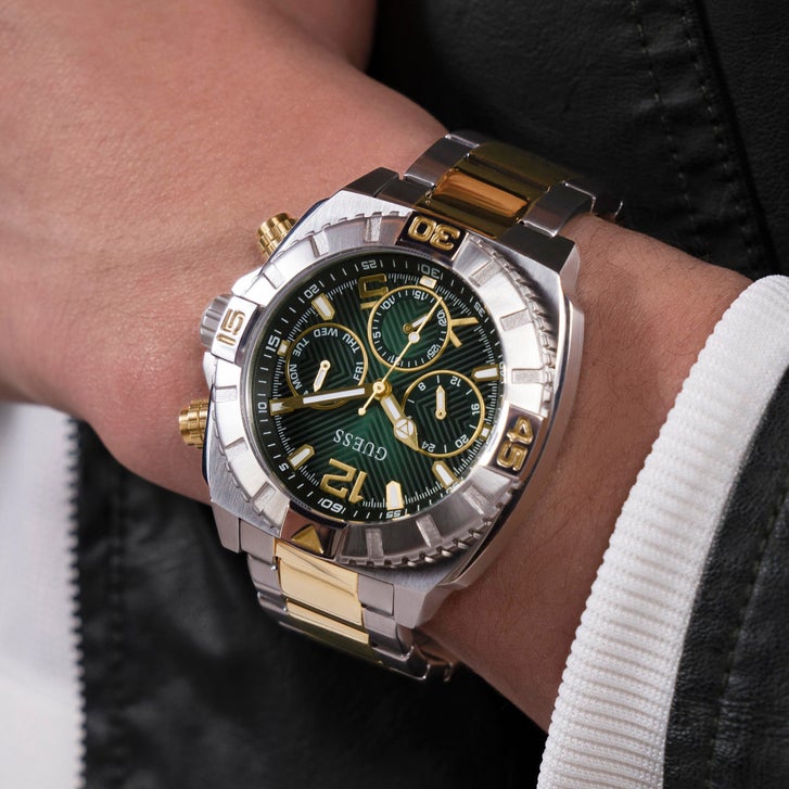 Guess Traction Green Dial Men's Watch