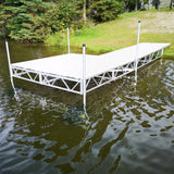 Multinautic QP-320 P-Shape 7.31 m (24 ft.) Long Aluminium Truss Frame Roll-In Dock Kit with Polymer Decking and Ramp