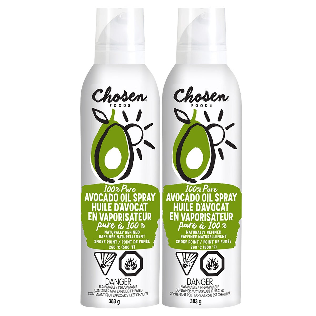 Chosen Foods Avocado Oil Spray, 2 × 383 g