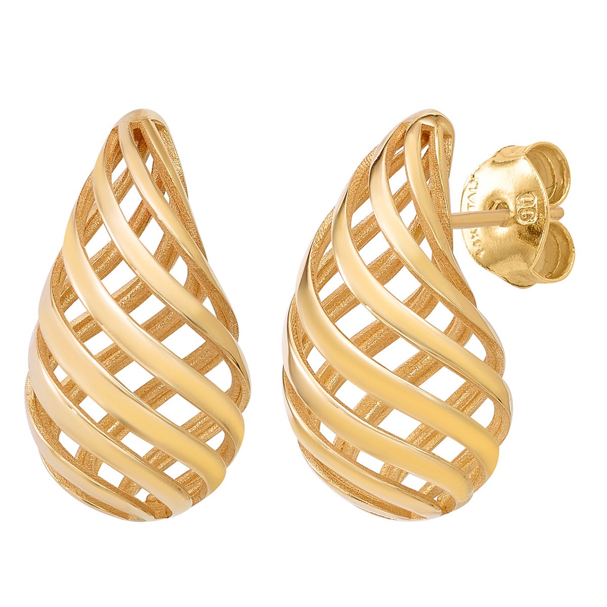 Teardrop Earrings in Yellow Gold