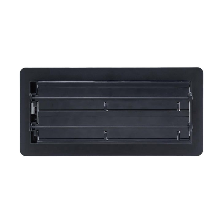 Manor House Black Low Profile Scroll Design Floor Registers, 4-pack
