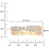 Round Brilliant Diamond Crossover Ring (0.90 ctw)