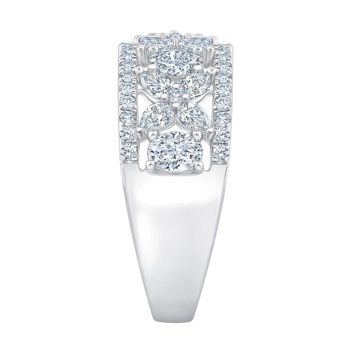 Oval, Pear and Round Brilliant Diamond Ring (1.25 ctw)