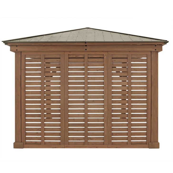 Yardistry 3.7 m (12 ft.) Cedar Privacy Wall for Gazebo