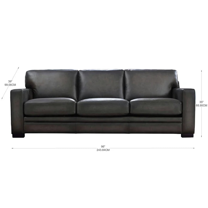 Prospera Home Luca Top-grain Leather 3-piece Living Room Set