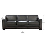Prospera Home Luca Top-grain Leather 3-piece Living Room Set