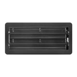 Manor House Textured Black, Low Profile Slotted Design Floor Registers, 4-pack