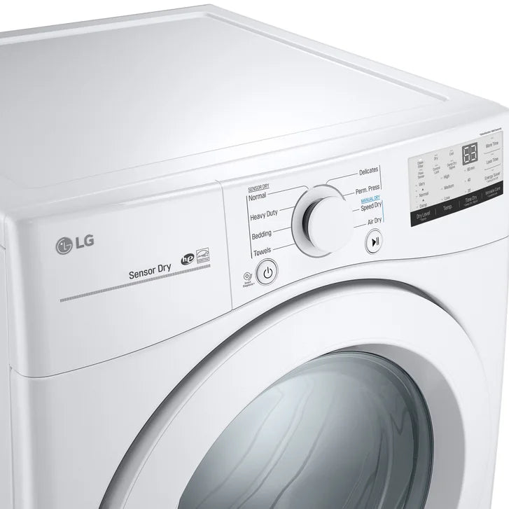 LG 7.4 cu ft. White Electric Dryer with Sensor Dry