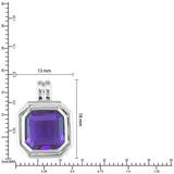 Octagon Cut Amethyst Pendant