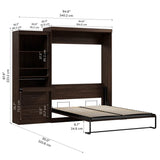 Bestar Boutique Queen Wall Bed 2-piece Set with Pull-out Shelf