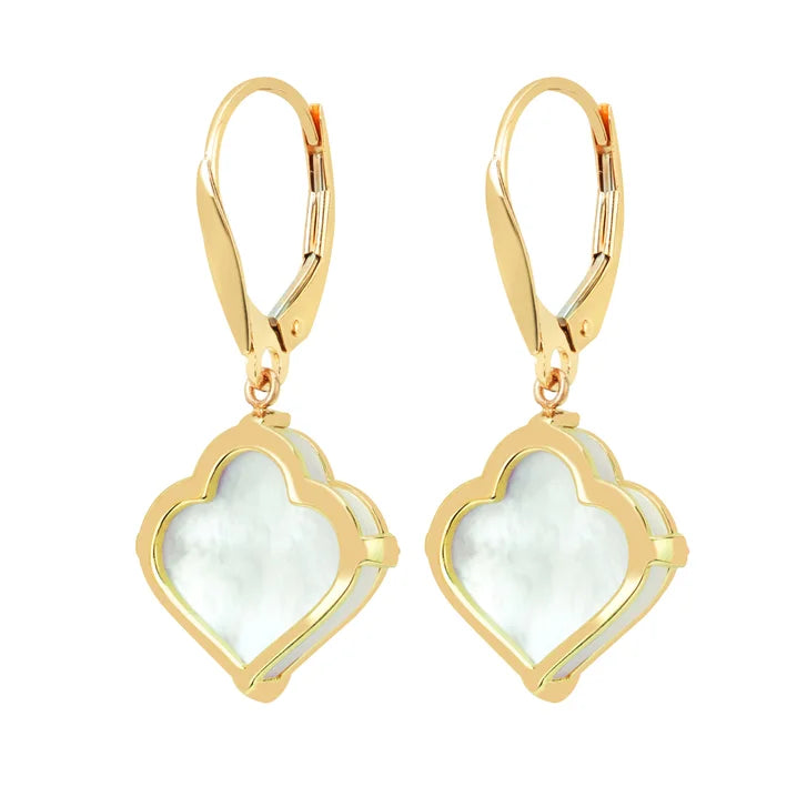 Clover Shape Mother of Pearl Earrings